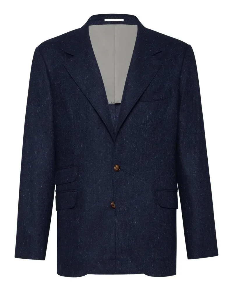 Brunello Cucinelli Meliertes Sakko - Blau Blau