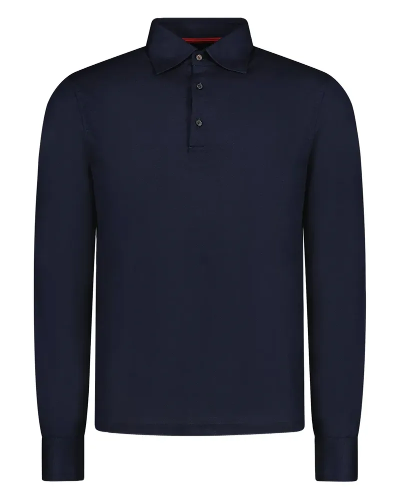 Isaia Klassisches Poloshirt - Blau Blau