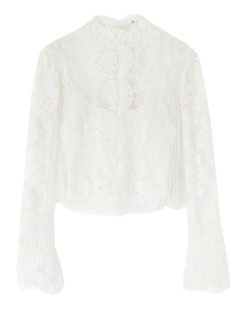 Ermanno Scervino Bluse mit Spitzenstickerei - Weiß Weiß