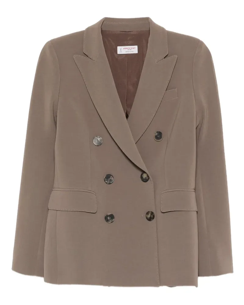 Alberto Biani Doppelreihiger Blazer mit Knopfmanschetten - Braun Braun
