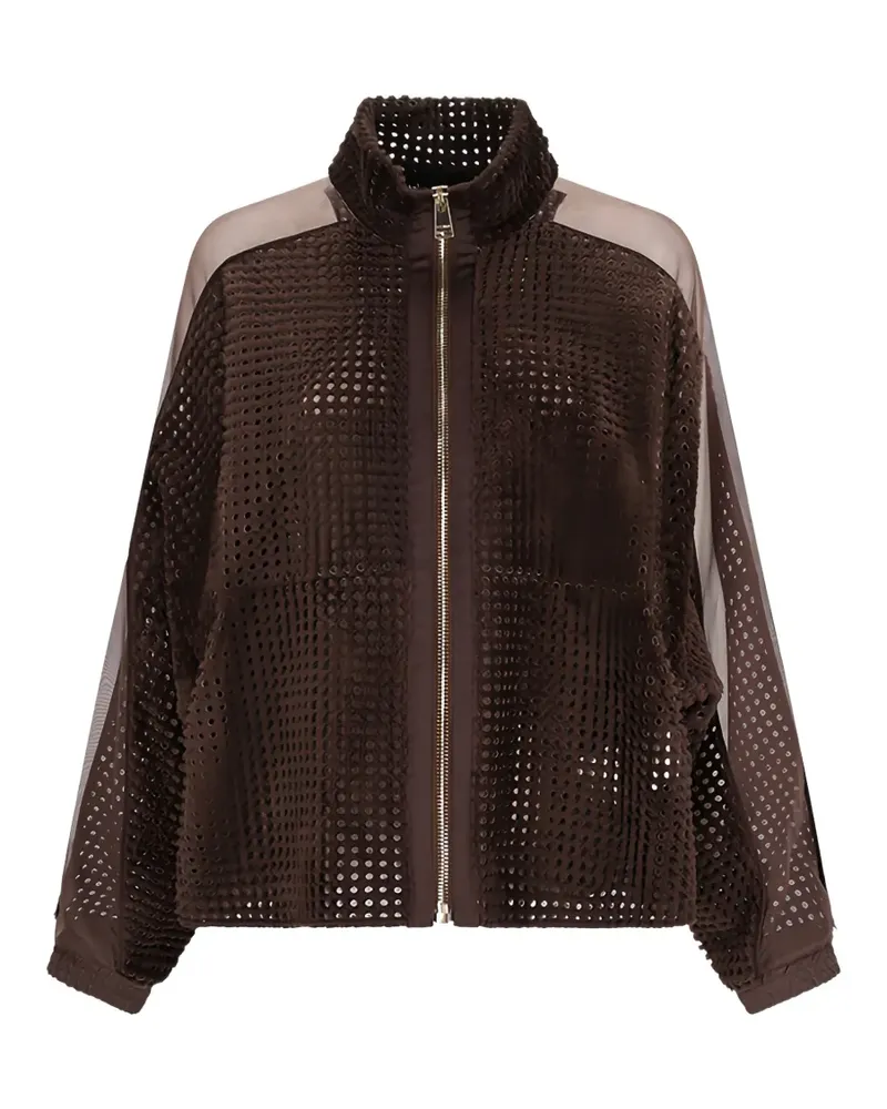 Fendi perforated jacket - Braun Braun