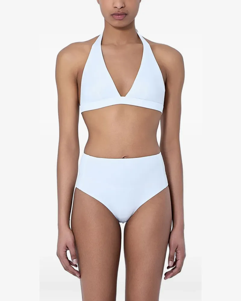 Max Mara halter-neck elasticated-underband bra - Weiß Weiß