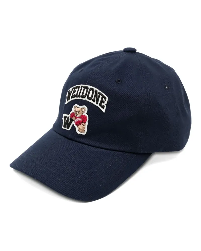 WE 11 DONE Baseballkappe mit Logo-Stickerei - Blau Blau