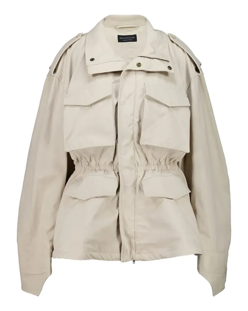 Balenciaga Hourglass pocket parka - Nude Nude