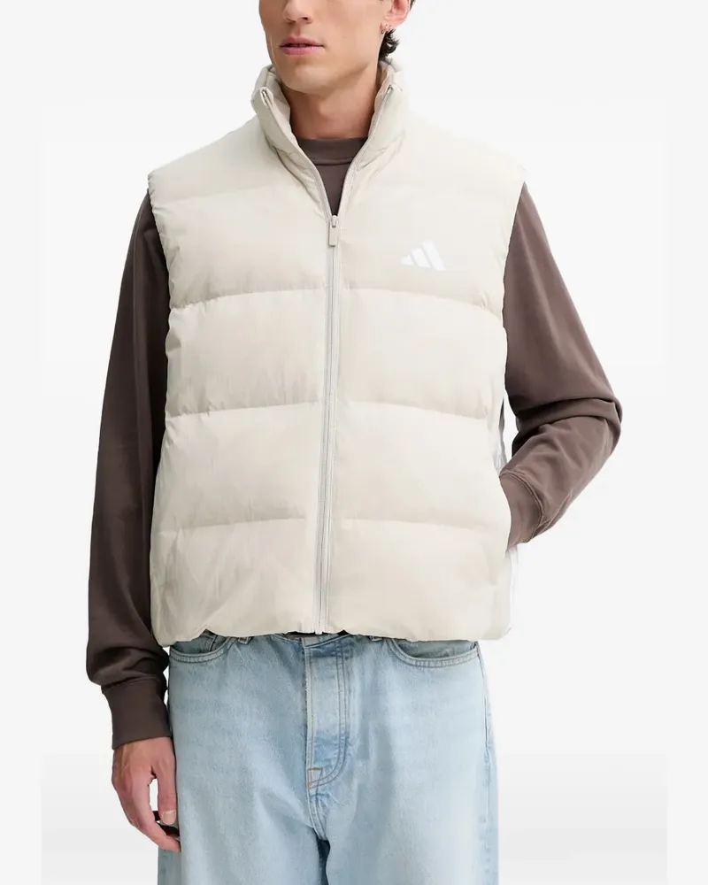 adidas zip-fastening logo-print gilet - Nude Nude