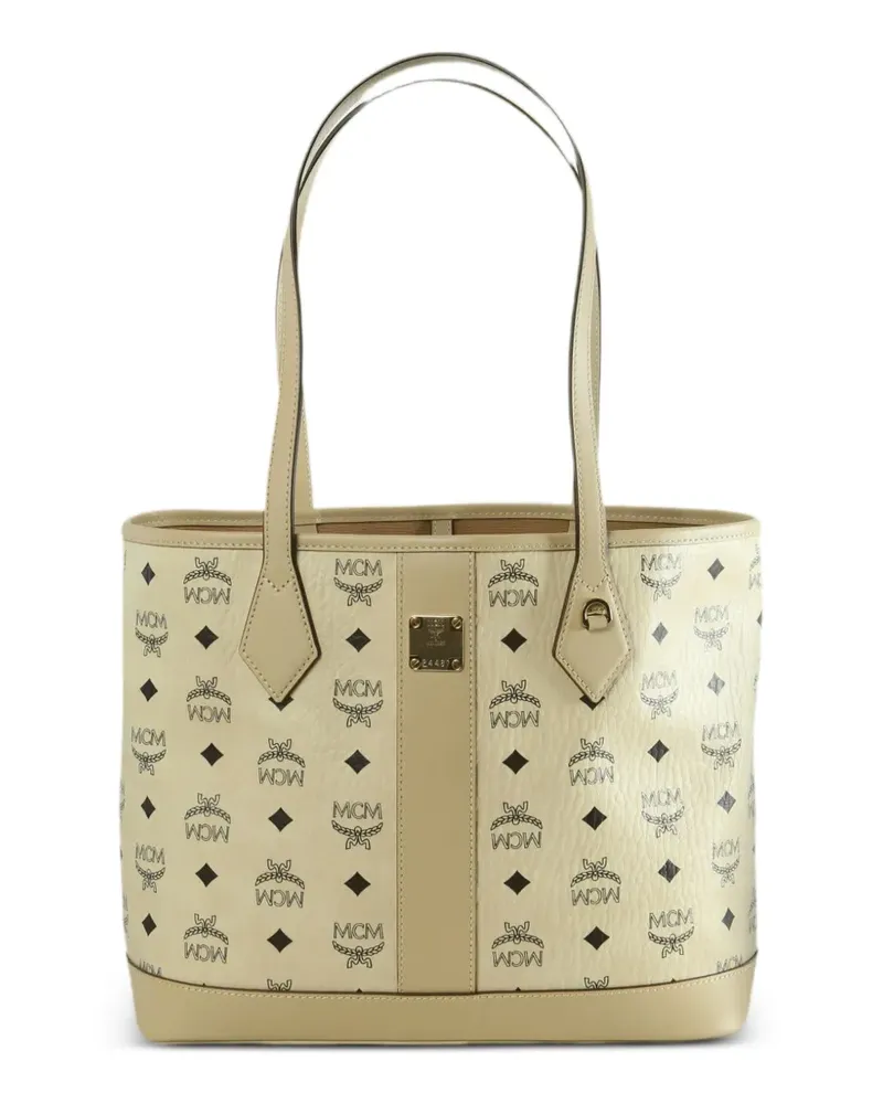 MCM New Liz Tote Bag mit Monogramm-Print - Nude Nude