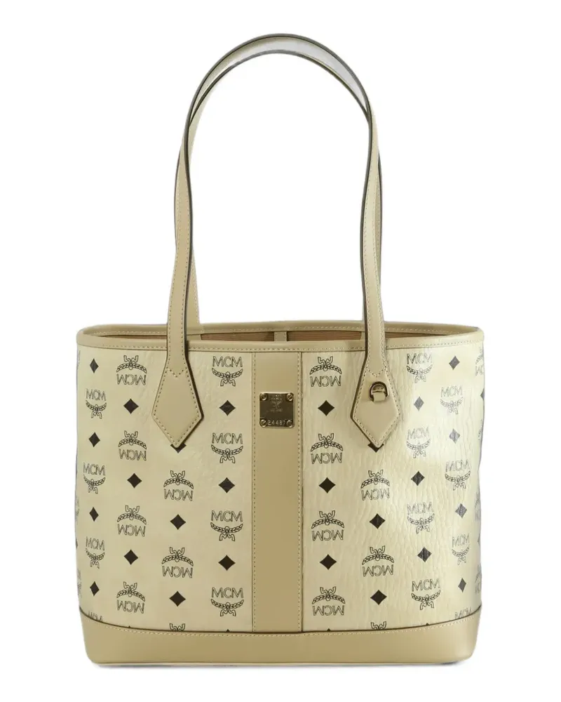 MCM small New Liz Monogram-print tote bag - Nude Nude