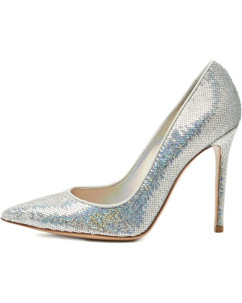 Gianvito Rossi sequin-embellishment pointed-toe pumps - Silber Silber