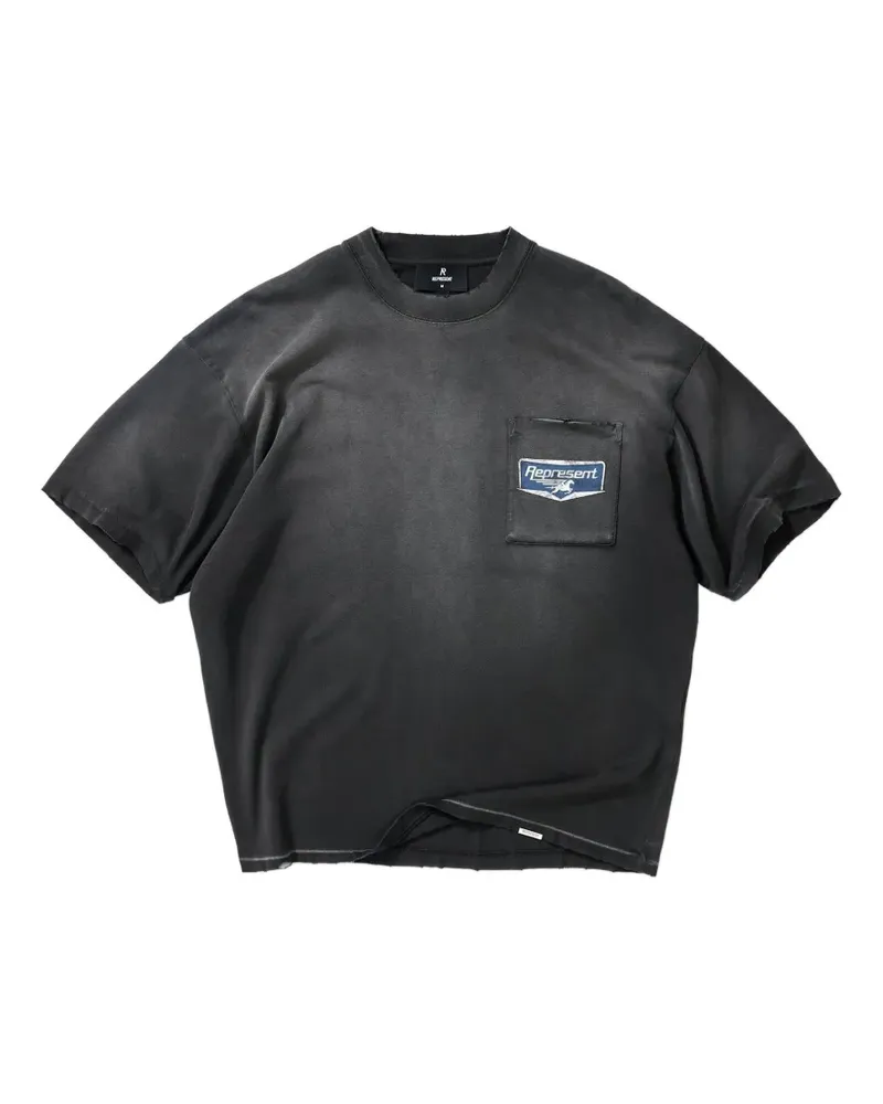 REPRESENT T-Shirt mit Tasche - Grau Grau