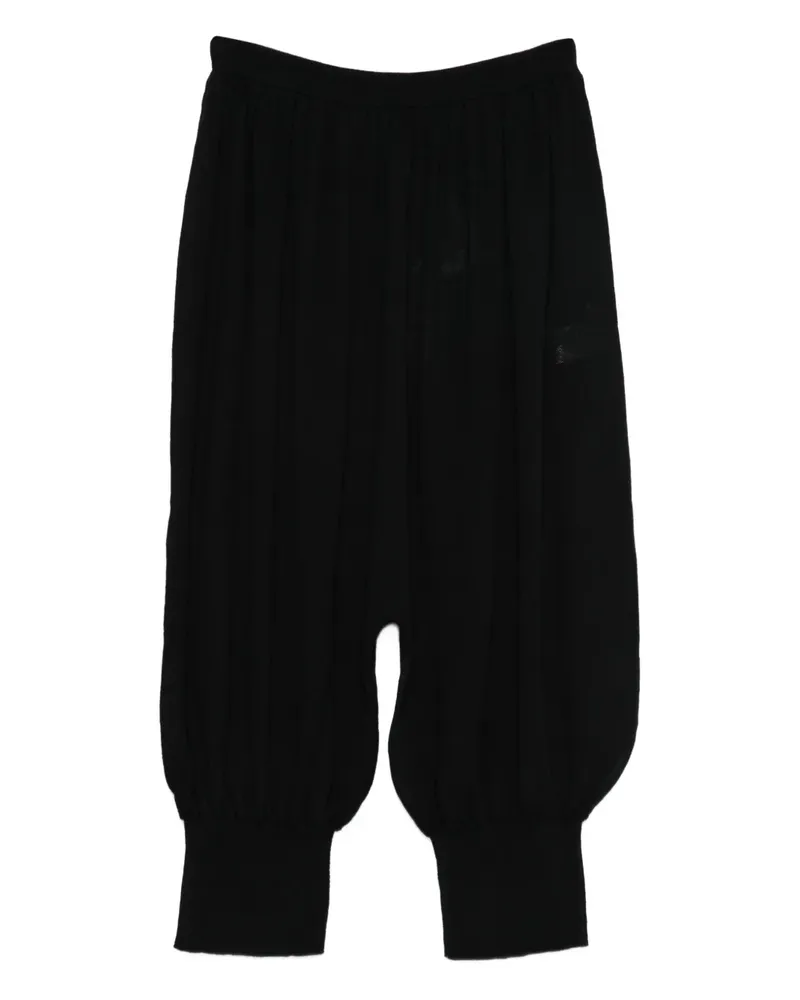 Paloma Wool Geraffte Hose aus Merinowolle - Schwarz Schwarz