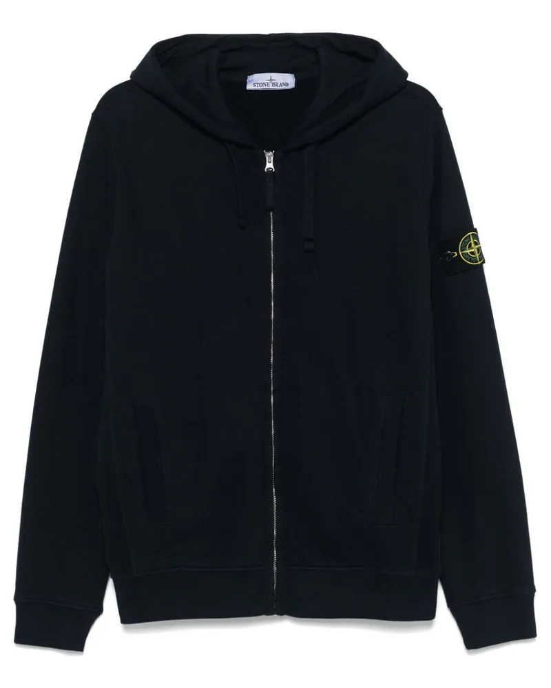 Stone Island Hoodie mit Kompass-Patch - Blau Blau