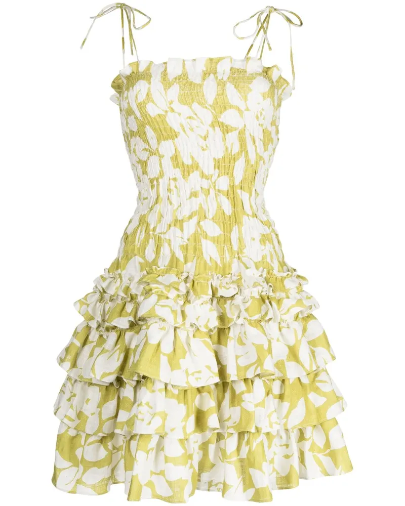 Bambah Minikleid mit Rüschendetail - Grün Grün