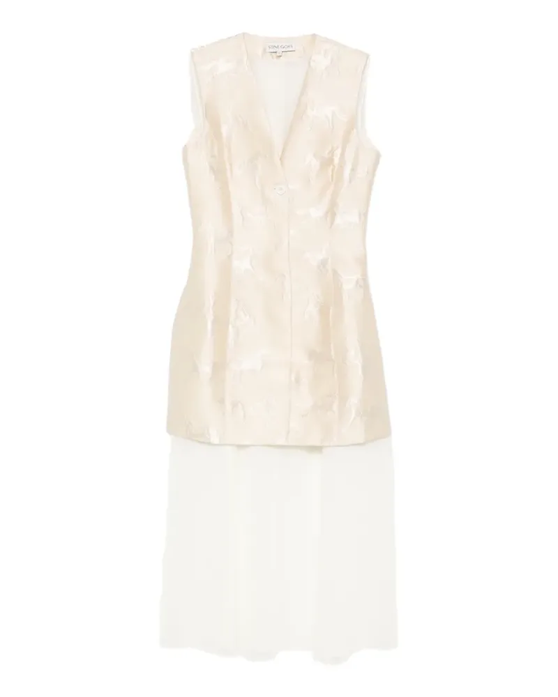 Stine Goya animal-print sleeveless midi dress - Weiß Weiß