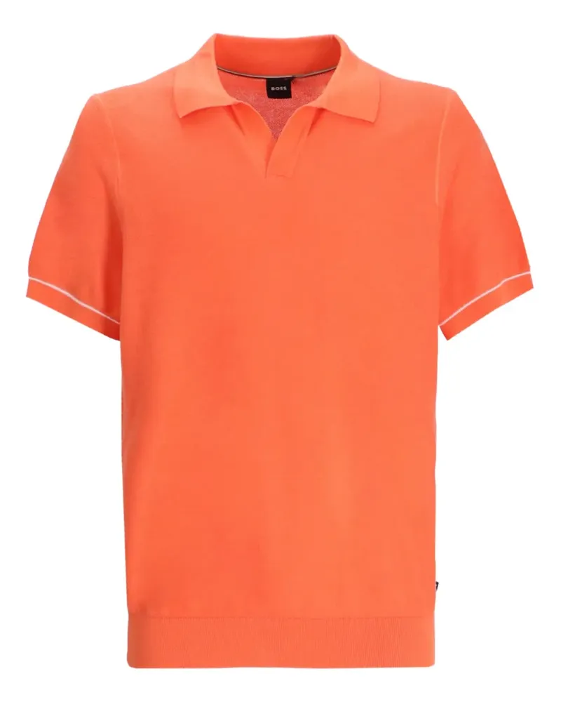 HUGO BOSS T-Shirt mit Johnny-Kragen - Orange Orange
