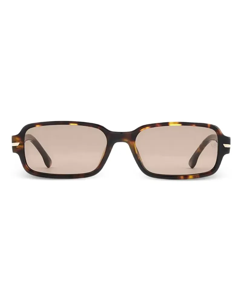Victoria Beckham tortoiseshell-effect rectangle-frame sunglasses - Braun Braun