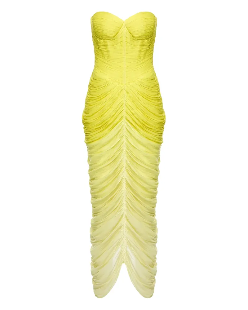 Ana Radu Drapiertes Maxikleid - Gelb Gelb