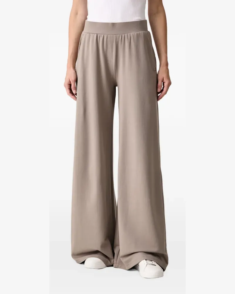 EA7 Weite Jogginghose mit Logo-Schild - Nude Nude
