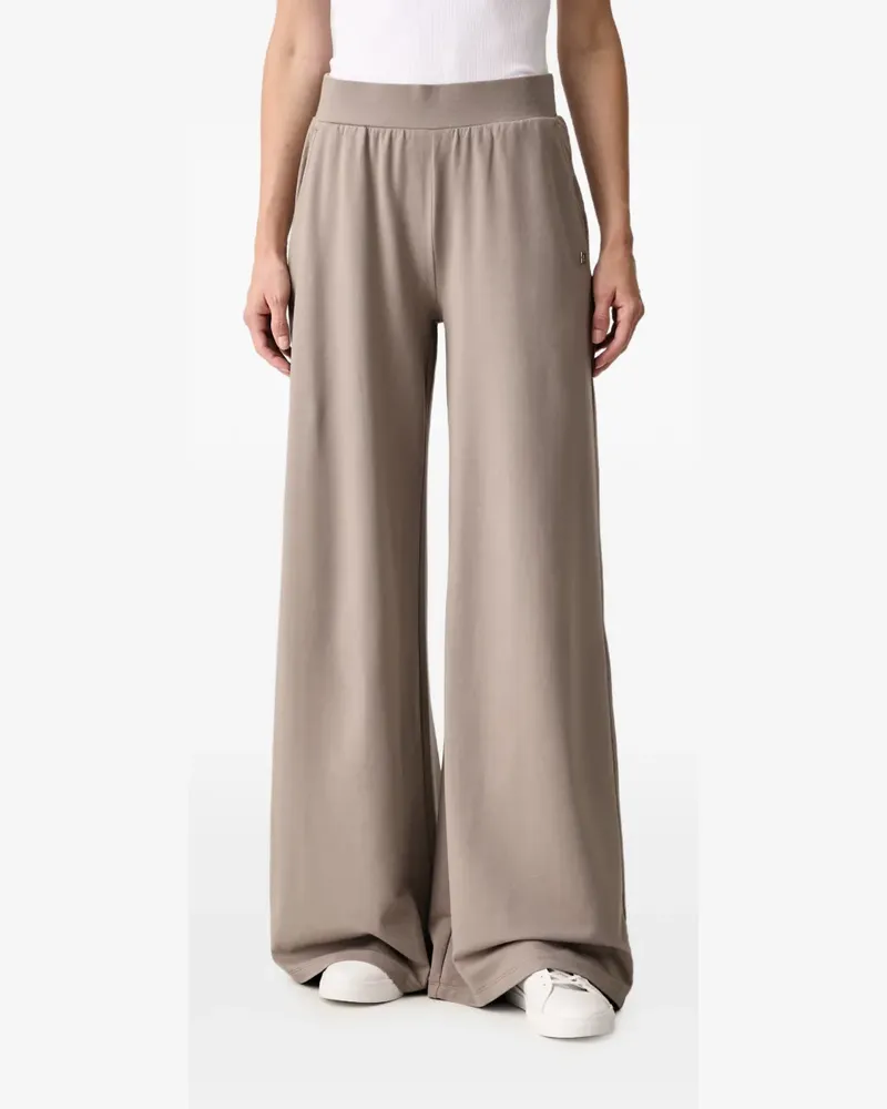 EA7 Weite Jogginghose mit Logo-Schild - Nude Nude
