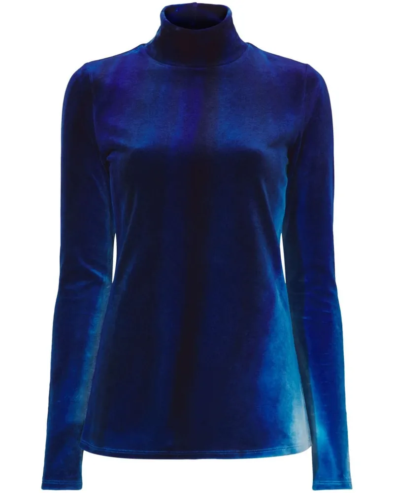 Proenza Schouler Ice Dyed Samtoberteil Blau