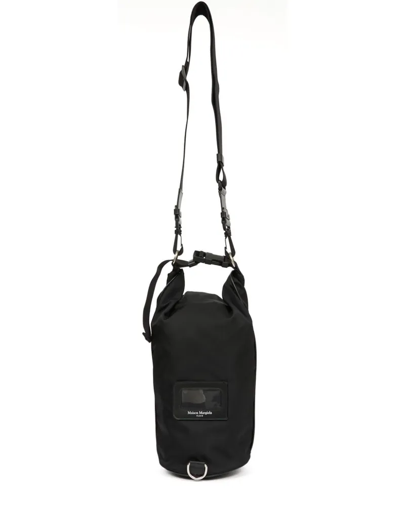 Maison Margiela Schultertasche mit Ziernähten - Schwarz Schwarz