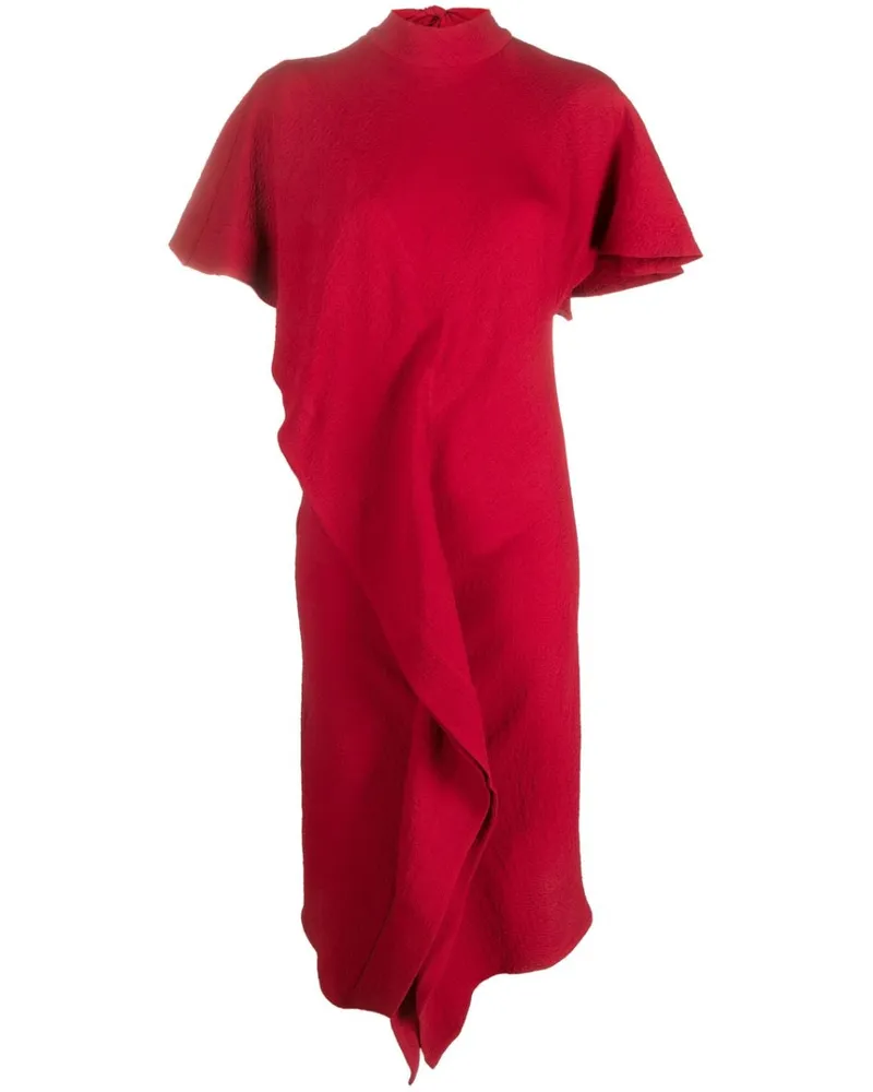 Colville Midikleid mit kurzen Ärmeln - Rot Rot