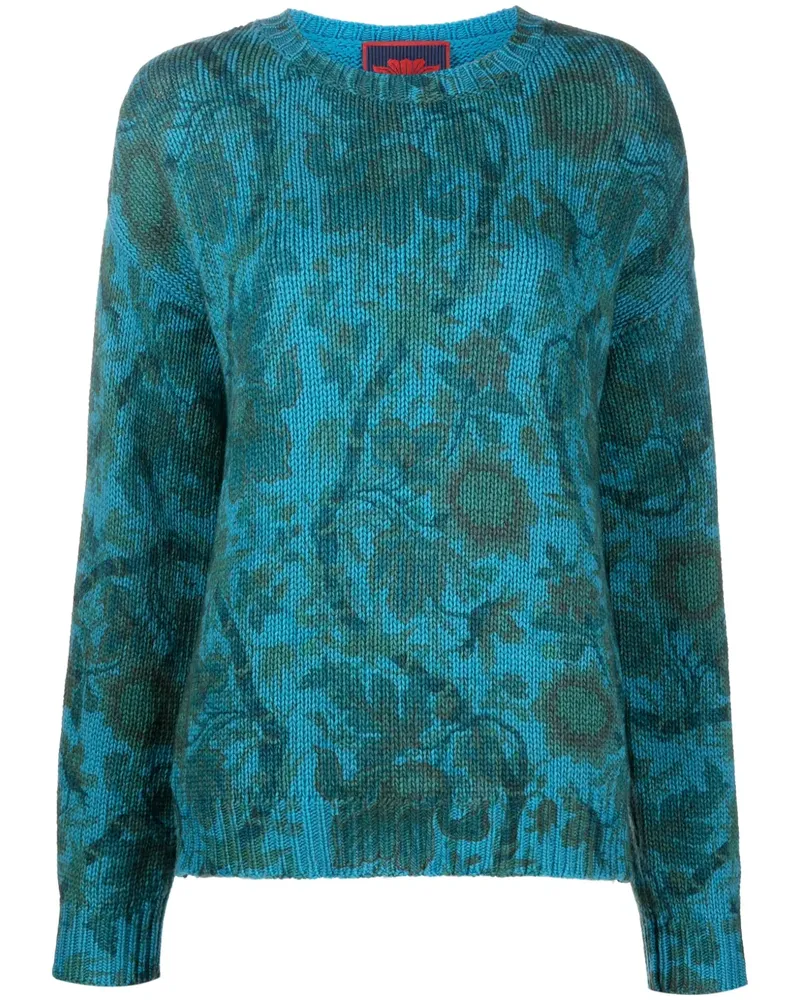 Pierre-Louis Mascia Pullover mit Blumen-Print - Blau Blau