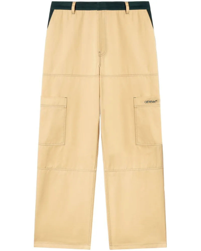 OFF-WHITE Cargohose mit Kontrastnähten - Gelb Gelb