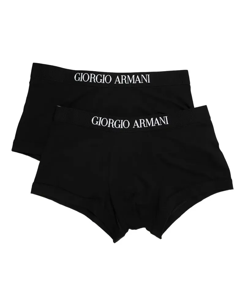 Giorgio Armani logo-waistband boxers pack (pack of two) - Schwarz Schwarz