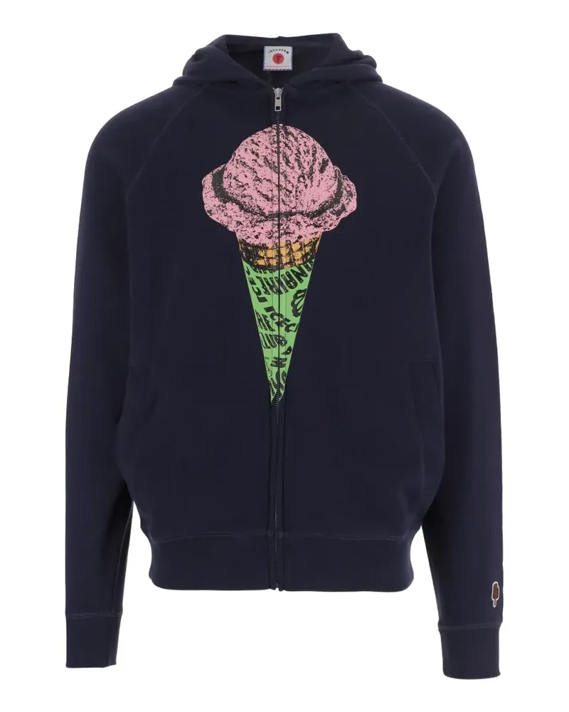 ICECREAM logo-print zip-up hoodie - Blau Blau