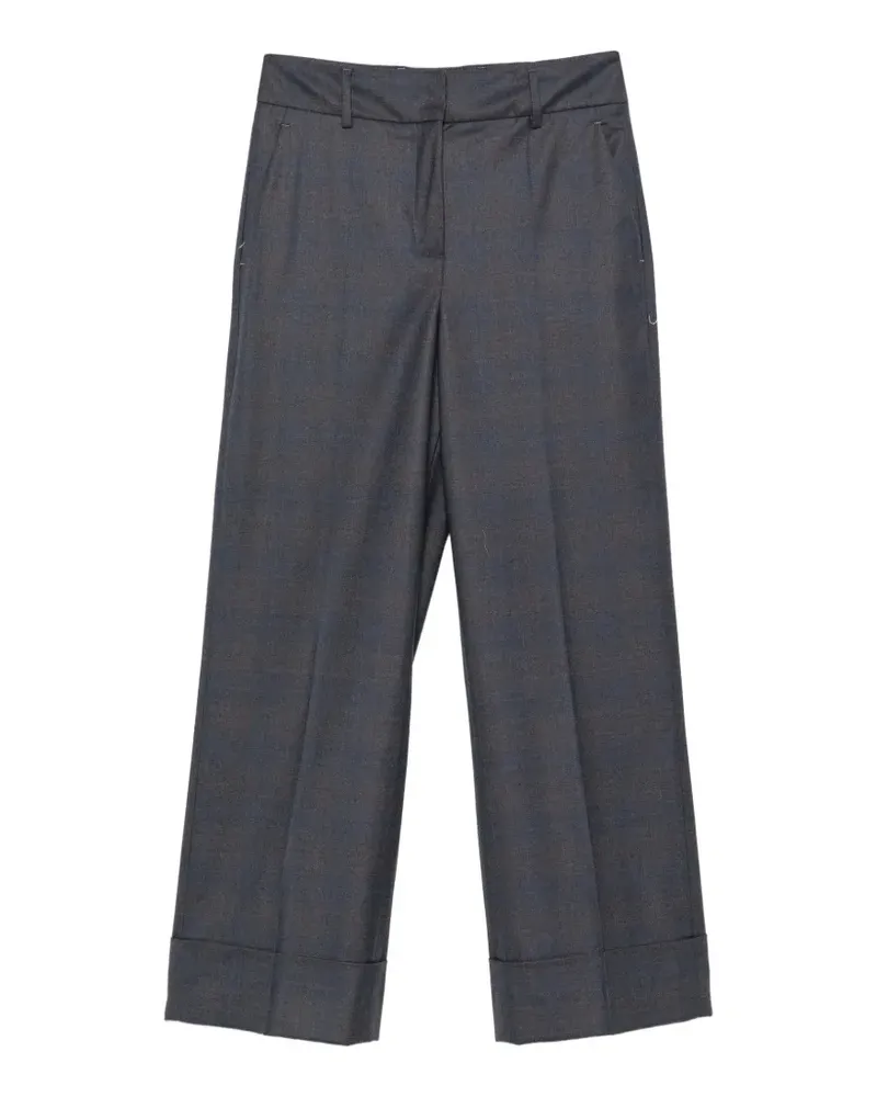 Incotex Arlys pressed-crease turn-up trousers - Grau Grau