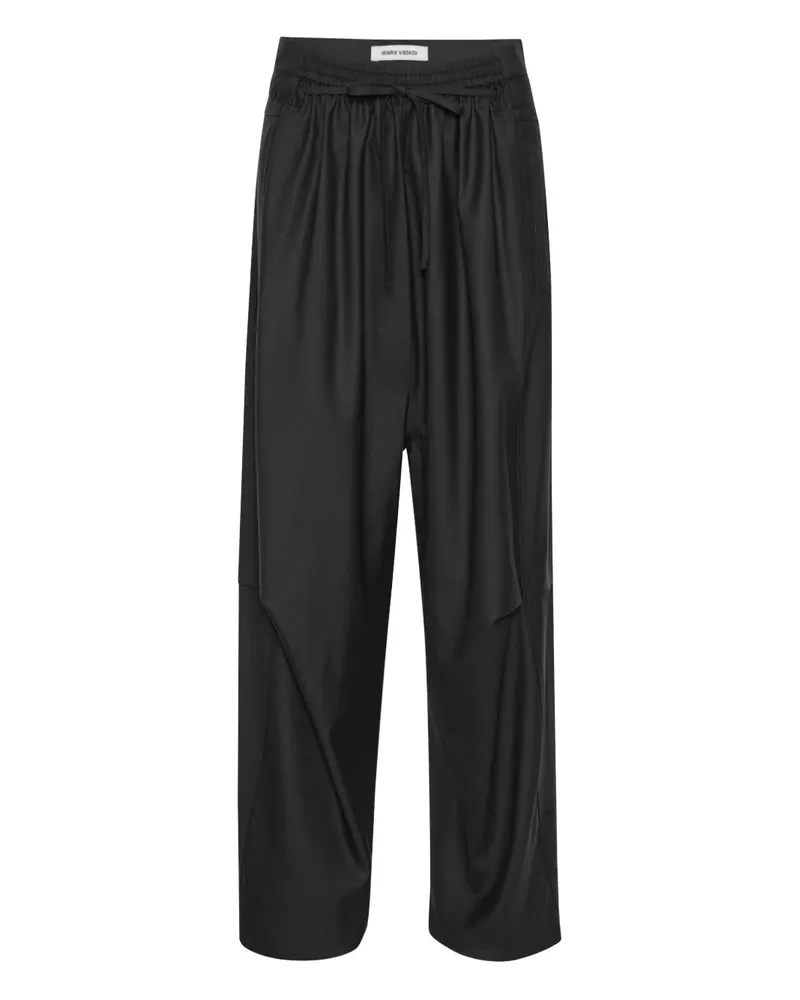 Henrik Vibskov Gerade Hose mit Kordelzug - Schwarz Schwarz
