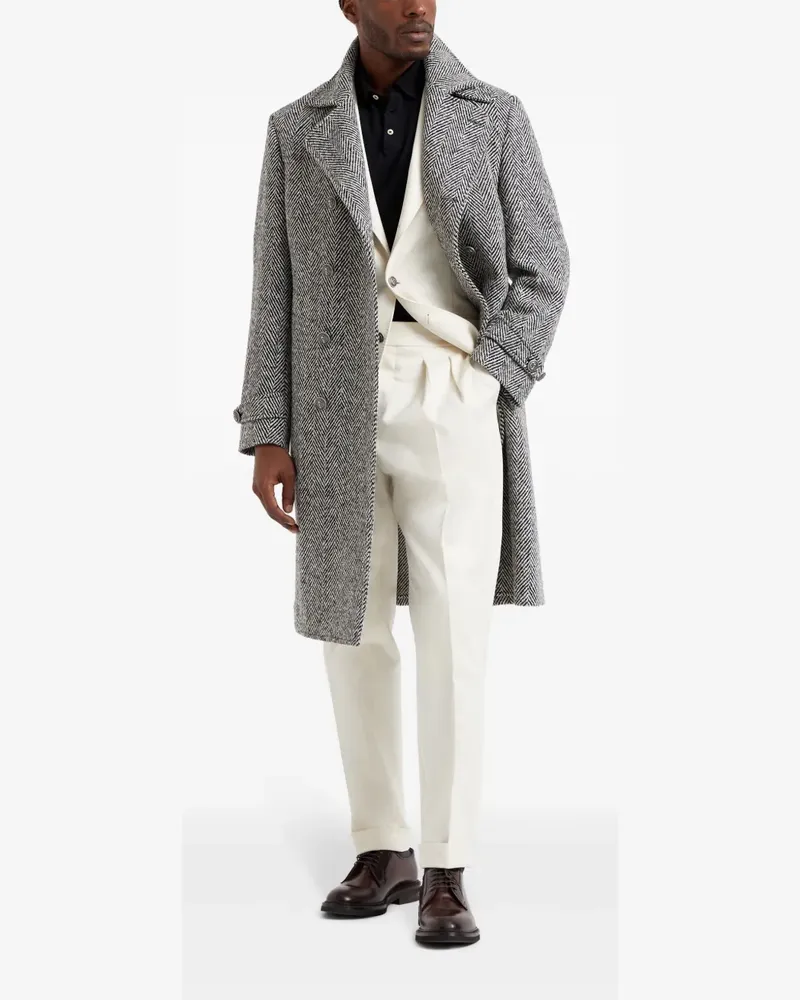 Brunello Cucinelli Poloshirt mit Logo-Stickerei - Schwarz Schwarz