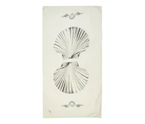 Concha Duo Leinenschal mit Muschel-Print - Weiß