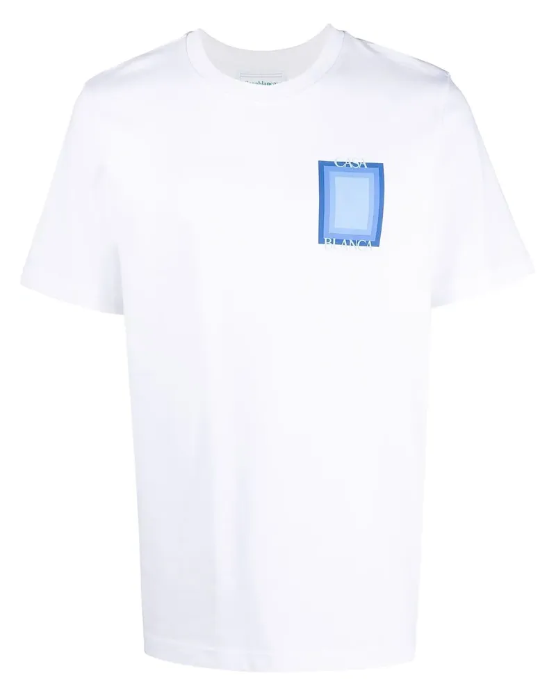 Casablanca Paris T-Shirt mit Logo-Print - Weiß Weiß