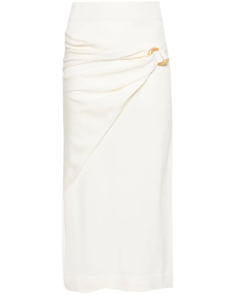 Jil Sander Midirock in A-Linie - Nude Nude