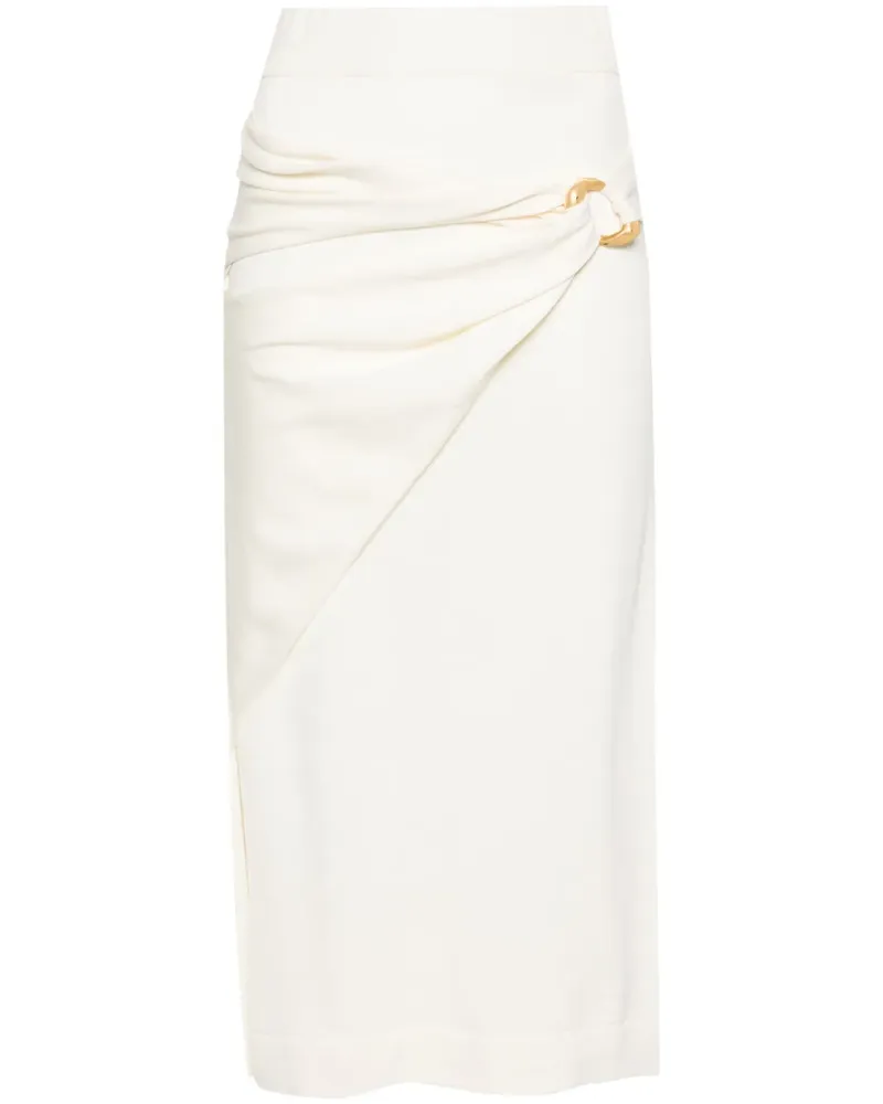 Jil Sander Midirock in A-Linie - Nude Nude