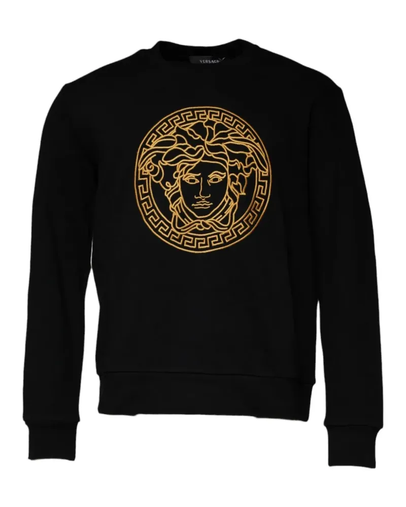 Versace Sweatshirt mit Medusa-Stickerei - Schwarz Schwarz