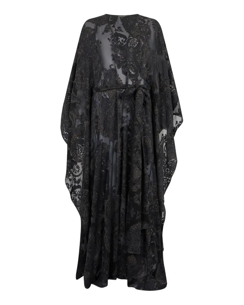 Roberto Cavalli V-neck patterned kaftan - Schwarz Schwarz