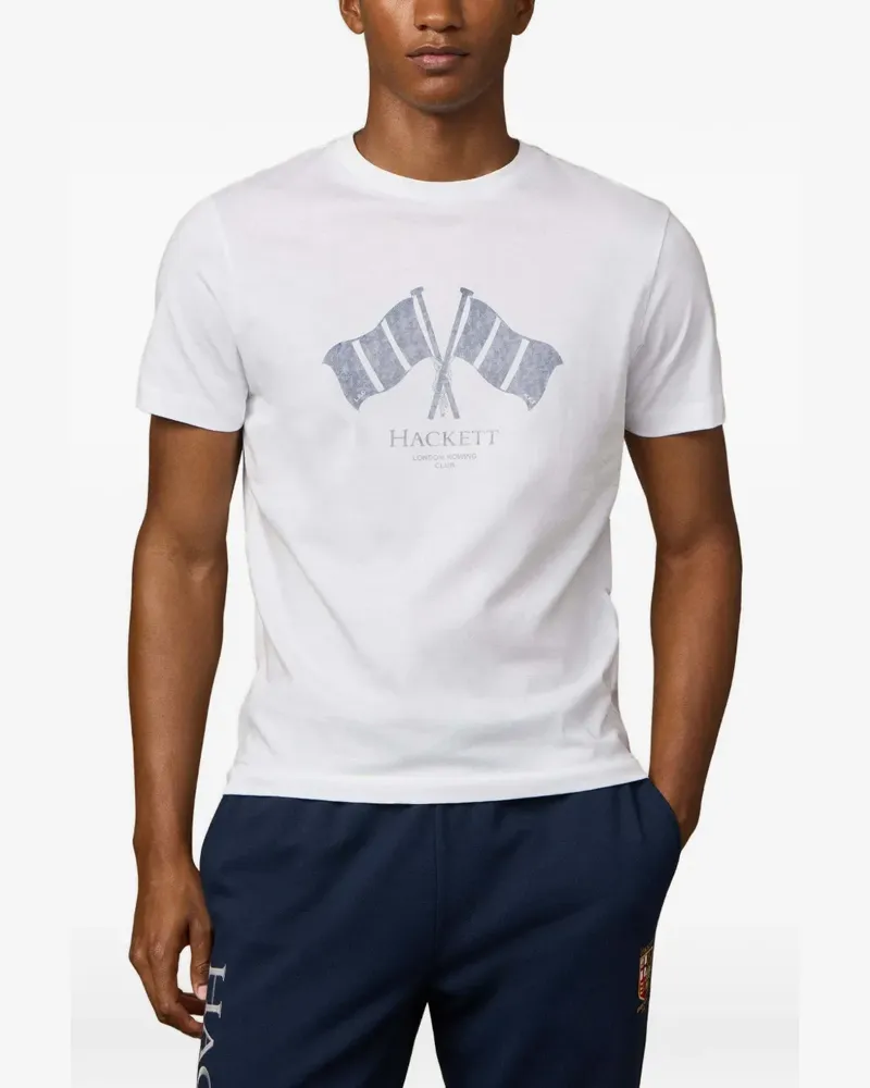 Hackett London Rowing Club print T-shirt - Weiß Weiß
