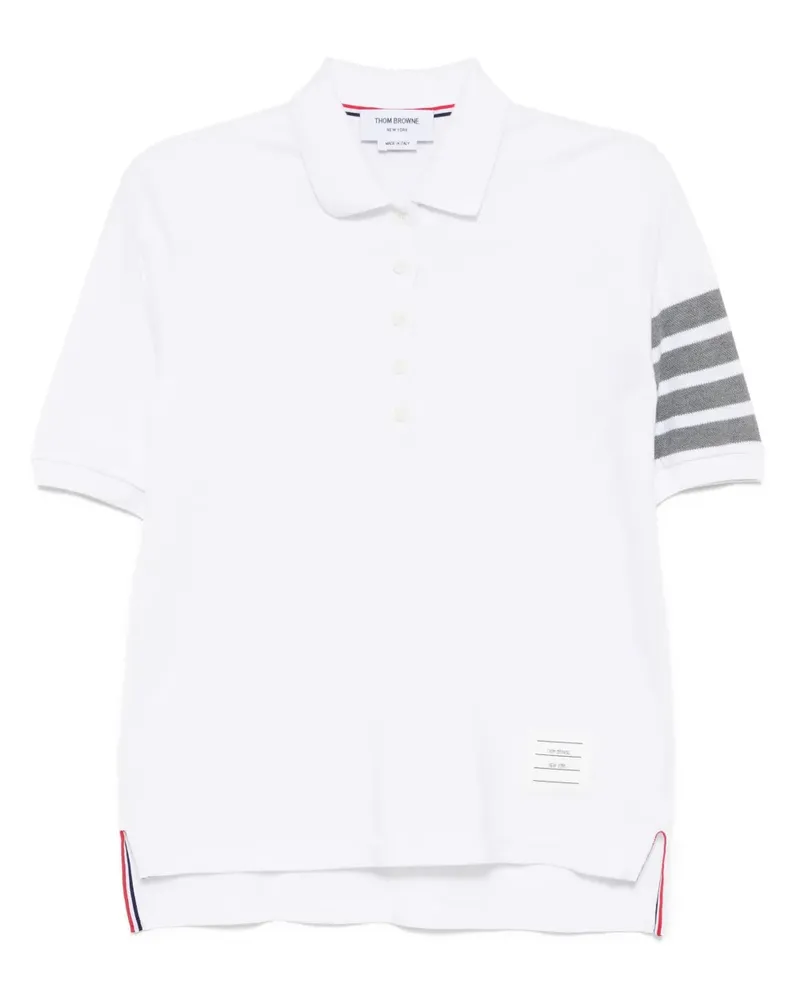 Thom Browne Classic Pique 4 Bar Poloshirt - Weiß Weiß