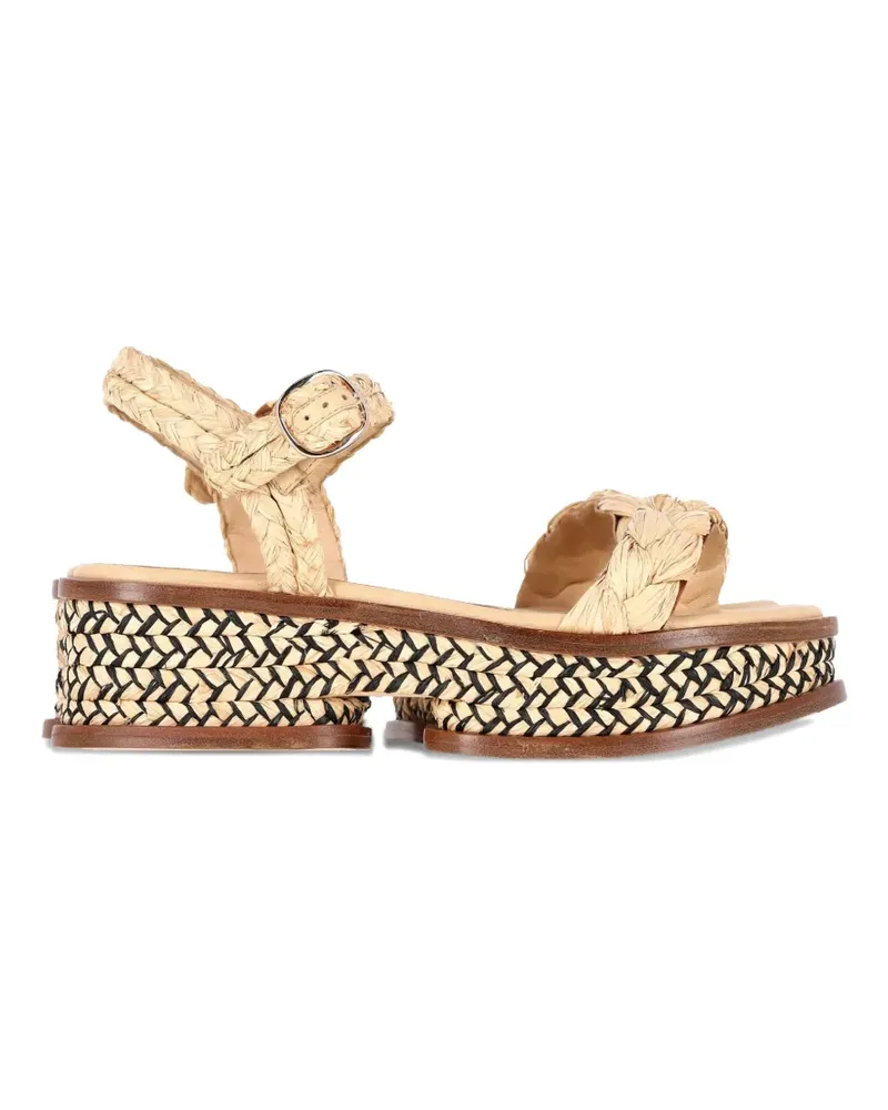 Gabriela Hearst x Clergerie Michael braided platform sandals - Nude Nude