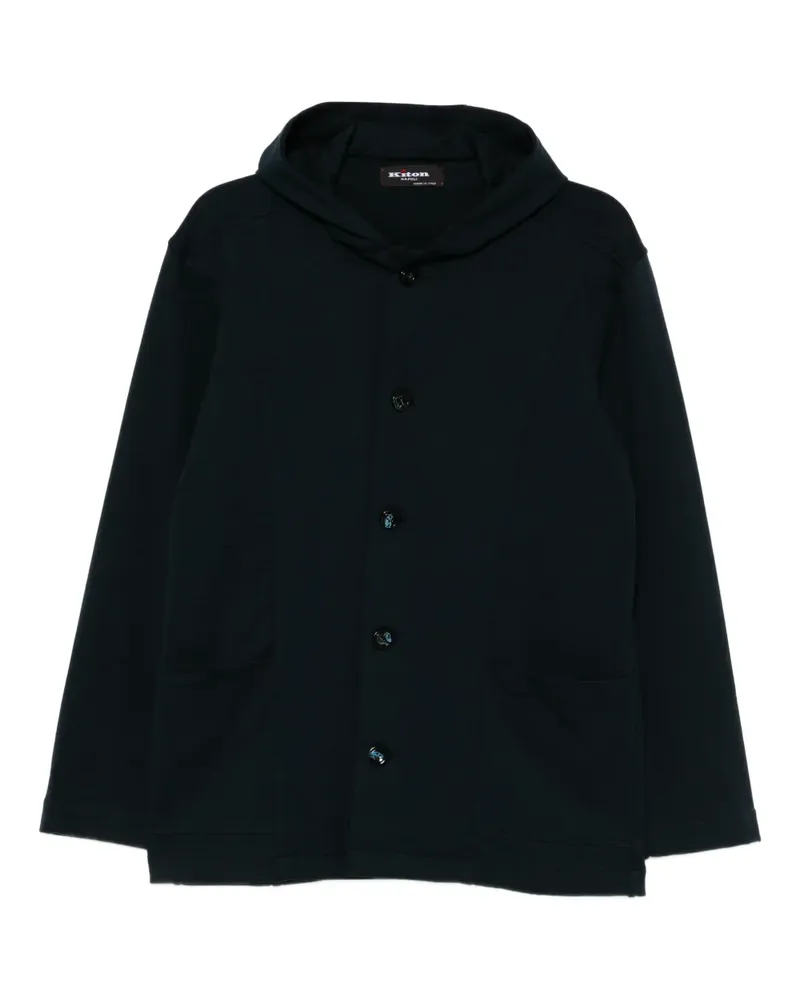 Kiton hooded jacket - Blau Blau