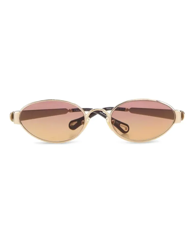 Chloé Holly geometric-frame sunglasses - Gold Gold