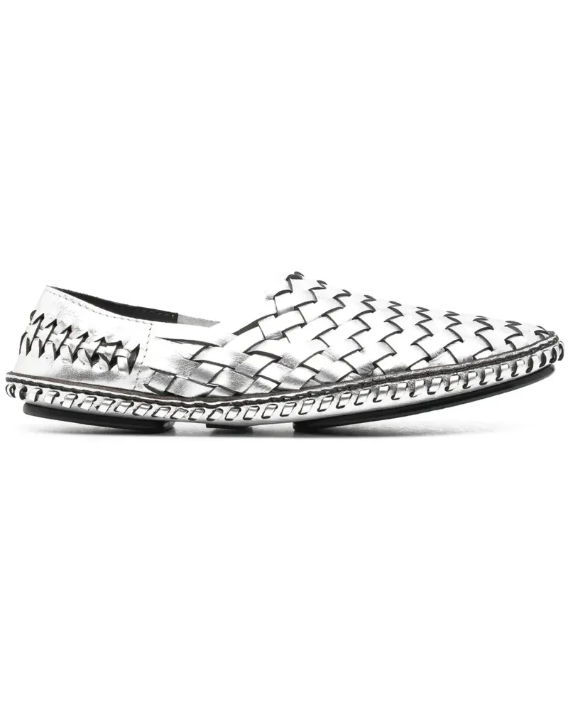 Saint Laurent Neil Loafer im Metallic-Look - Silber Silber