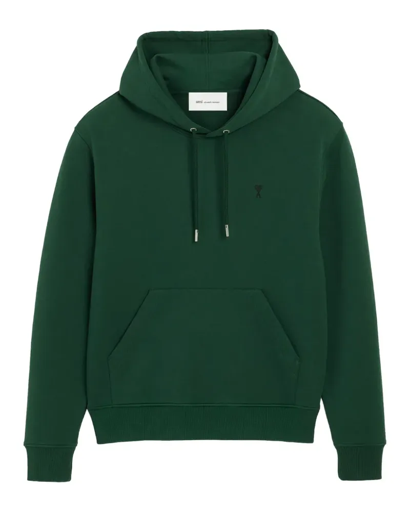 AMI Paris Ami de Coeur Hoodie aus Baumwolle - Grün Grün