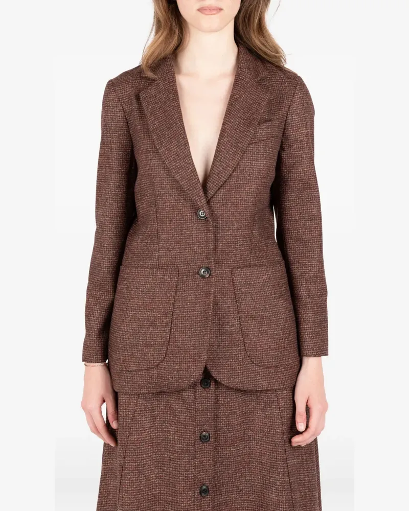 Société Anonyme Jacke mit Hahnentrittmuster - Rot Rot