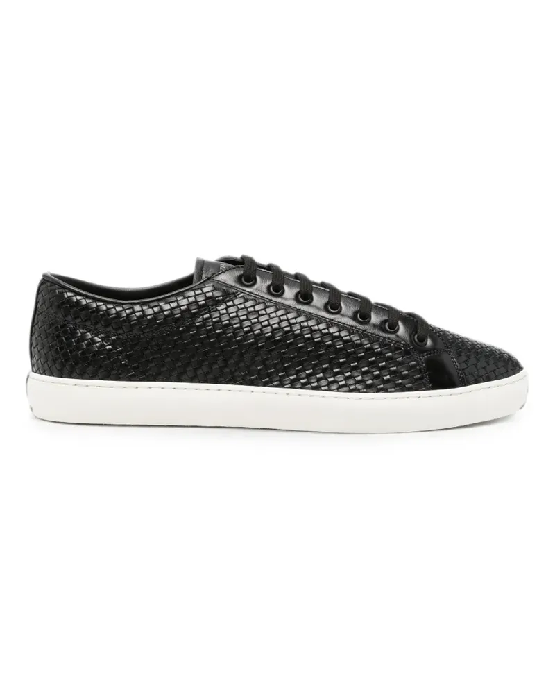 Prada Intreccio woven lace-up sneakers - Schwarz Schwarz