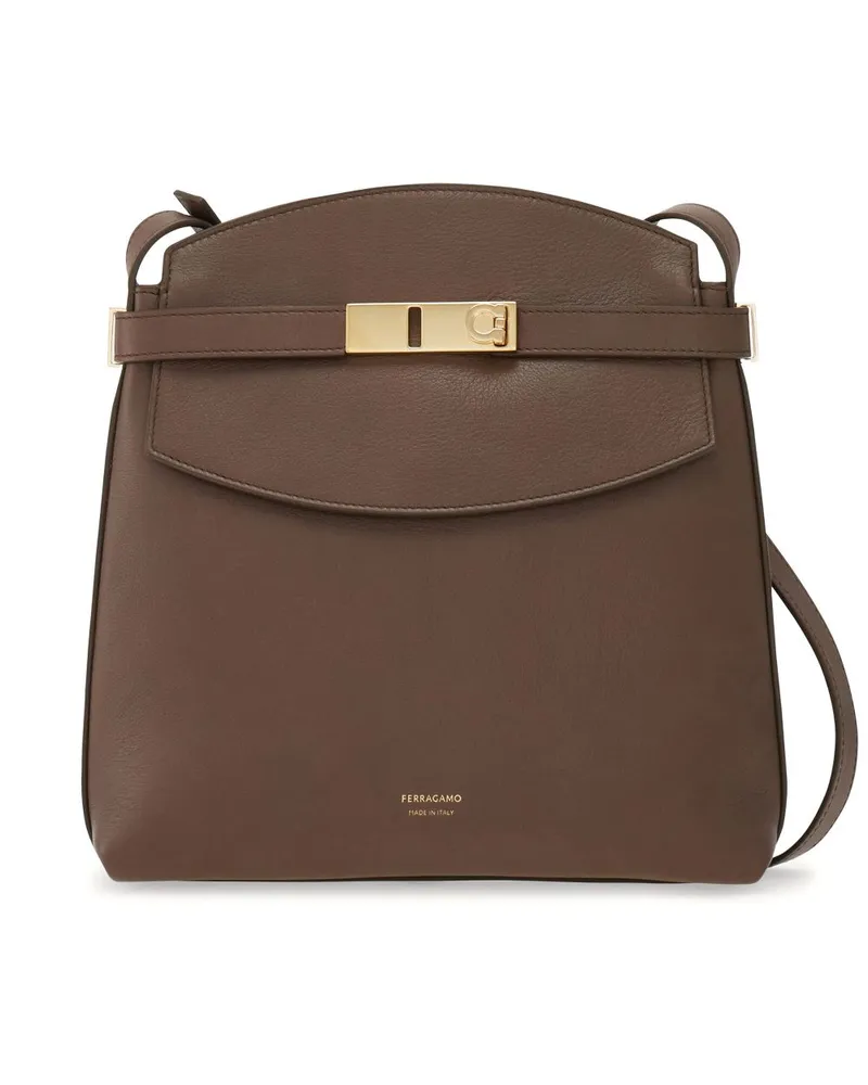 Ferragamo Kleine Hug Umhängetasche - Braun Braun