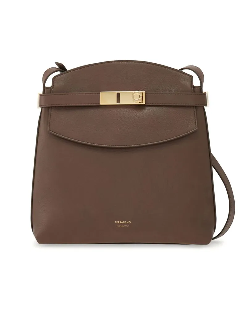Ferragamo Kleine Hug Umhängetasche - Braun Braun