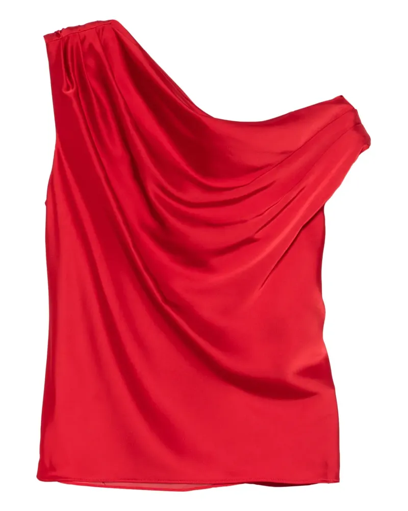 Ralph Lauren Drapierte Bluse - Rot Rot